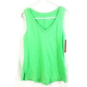 Merona Womens Racer Back Tank Top Green Size S